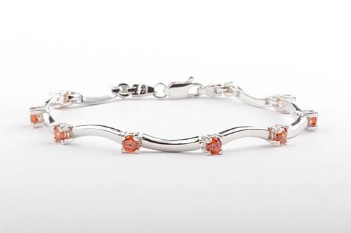 Armband 925 er Sterling Silber synth. Stein Länge 20 cm Top #