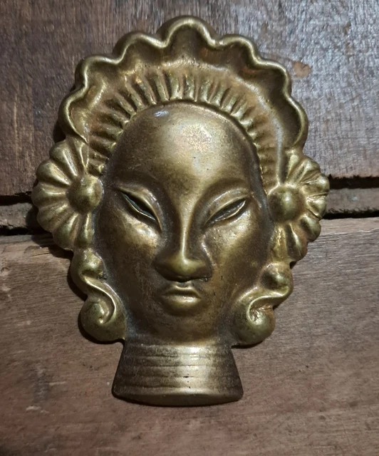 Broche Vintage Signée JEAN AUGIS - Bronze Émaillé Grand Feu - France - Occasion