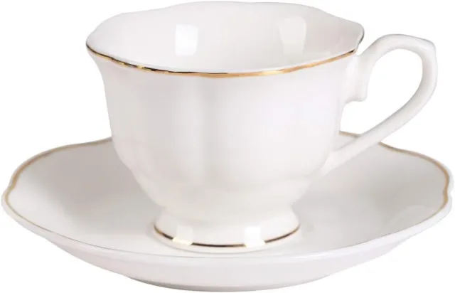 Porcelain Espresso Cup With Saucer 4 Cups and 4 Saucers