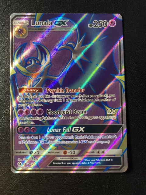 Lunala GX - 141/149 - Full Art Ultra Rare - Pokemon Singles » Sun