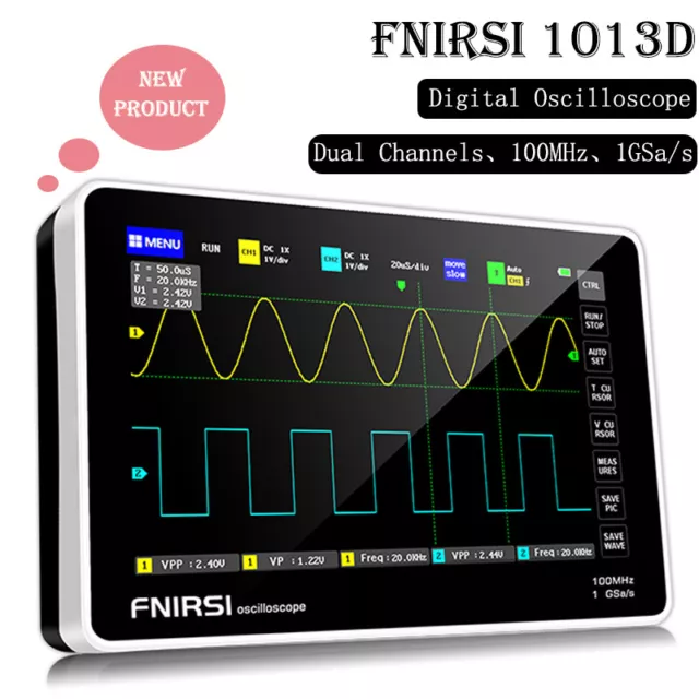 Digital Tablet Oscilloscope 2CH 100MHz Bandwidth 1GS Sampling Rate Dual Channel