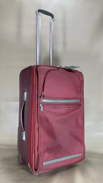 Preowned TUMI Frequent Traveler 22" Upright Carry-On Suitcase 22002RU Red Rare