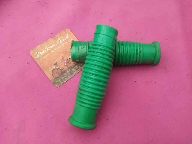 ROD EMBOUT POIGNEES GUIDON VELO VERTE Ø 22 mm VINTAGE GREEN GRIP BICYCLE PEUGEOT