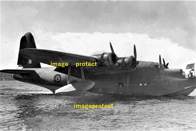 Sunderland Flying Boat at its waterport off the Isle of Wight in 1947