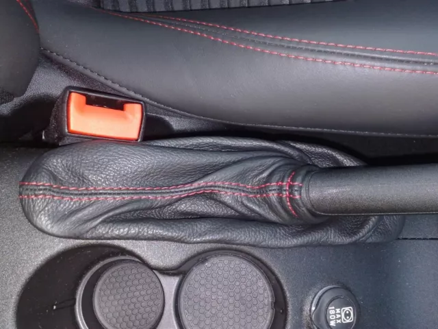 Headphone Lever Shift and Brake X Alfa Romeo Juliet Black Leather Red Stitching 3