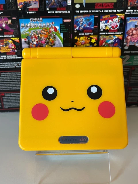 GAMEBOY ADVANCE SP pikachu With IPS V5 Screen + 950mha Battery Mod £155 ...