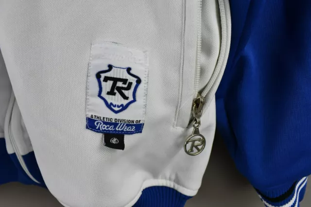 Rocawear Team Roc Mens White/Blue Full Zip Sweatshirt Size L 3