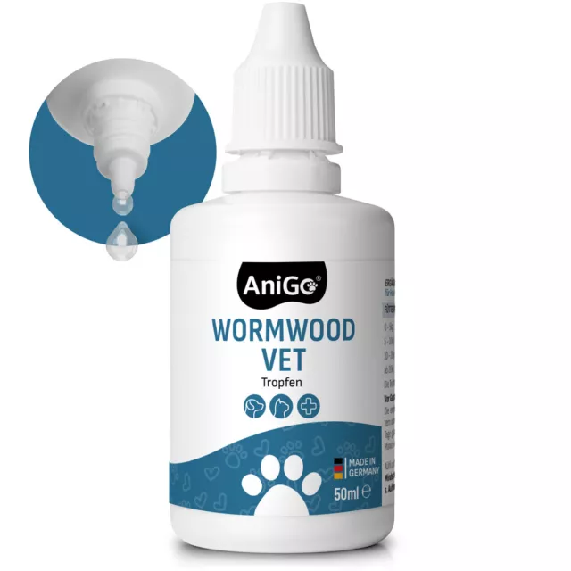 AniGo Wurm-Kraut Liquid 50ml für Tiere Wurmkur sekundierend kein Anthelminthikum