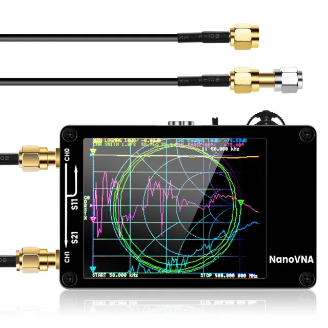 Nanovna 50 KHz-900 MHz Analizzatore di rete VNA HF VHF UHF Kit analizzatore antenna UV