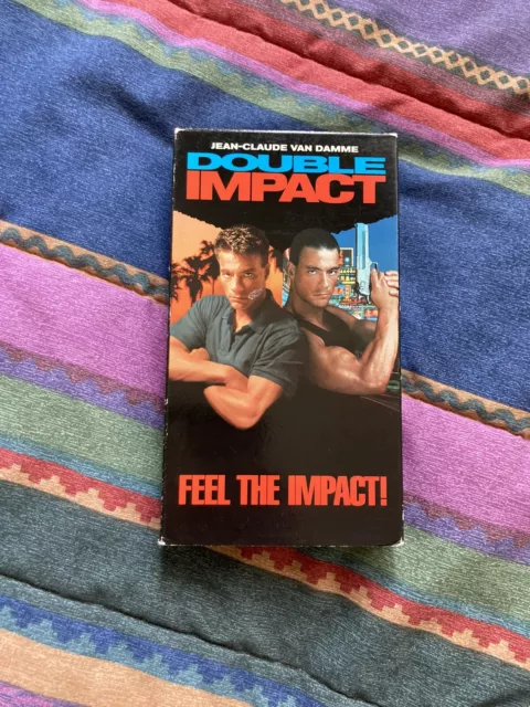 1992 Double Impact VHS Jean-Claude Van Damme Twins Martial Arts Action