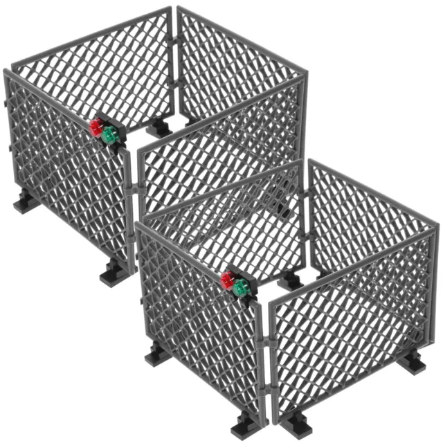 2 Sets Spielzeuge Bonsai-Zaun Bausteinschutznetz Lernspielzeug