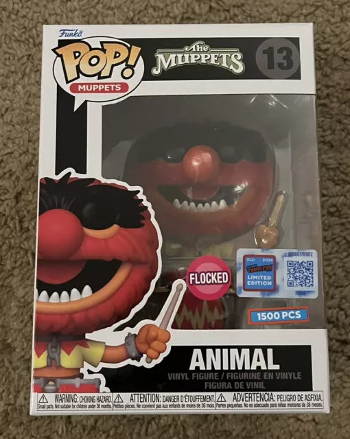 FUNKO POP! MUPPETS Animal Flocked Nycc 2024 Con Sticker Le 1500 W