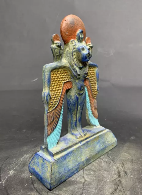 Ancient Egyptian Antiques Winged Sekhmet Statue Goddess of War Pharaonic BC 3