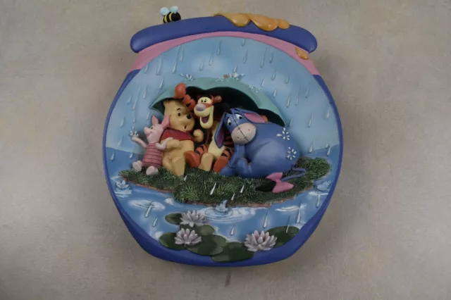 Disney Bradford 3D Plate Winnie The Pooh "It's Just A Small Piece of Weather"