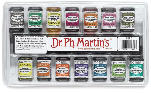 Dr. PH Martins Radiant Aquarell Set - 14 x 1/2 oz Konzentratflaschen - Set C