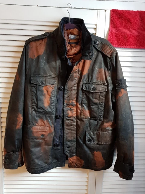 STONE ISLAND hand painted jacket tortoise shell jacket