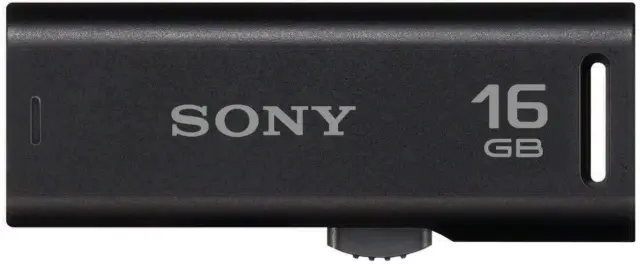 Sony USM16GR 16GB Microvault USB Flash Drive with Retractable Connector, Black 1