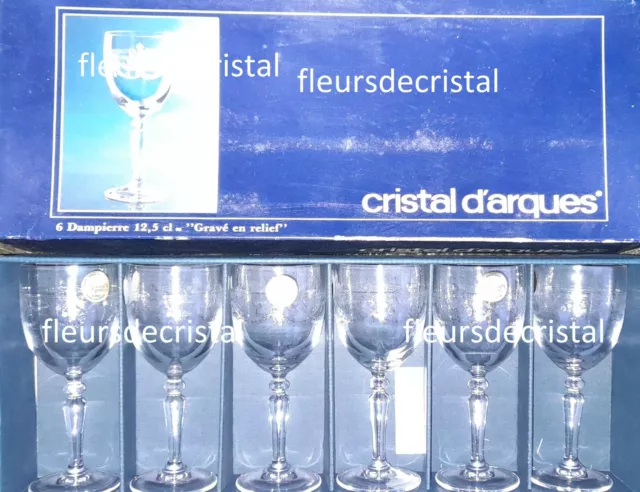 Cristal d'Arques coffret de 6 verres a vin blanc ou à porto modèle Dampierre