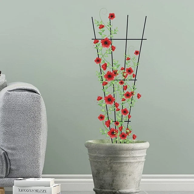 Treillis de plante métallique en forme de ventilateur pour plantes grimpantes p