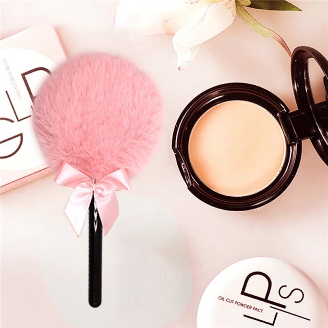 Sponge Plush Makeup Ball With Handle Powder Setting Sponge  Cosmetic Tools
