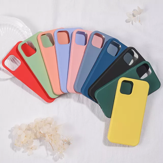 Funda silicona carcasa un color  Iphone 12 Pro 12 pro max 12 6.1 12 mini