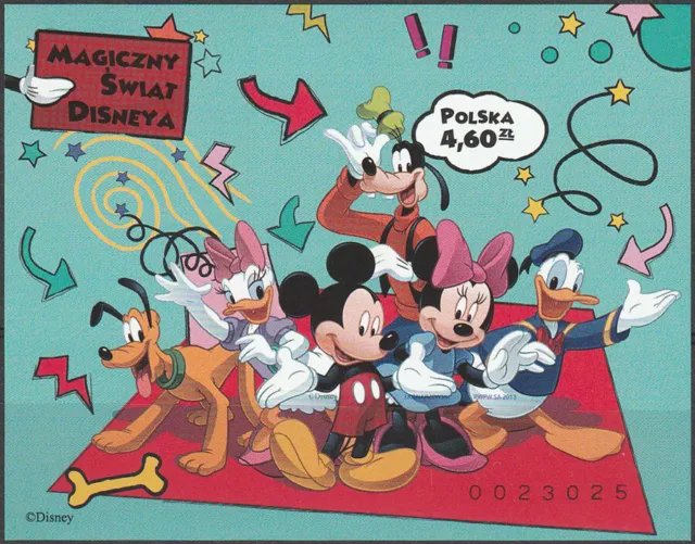 Poland 2013 - Magic World of Disney - Fi bl 246A MNH**