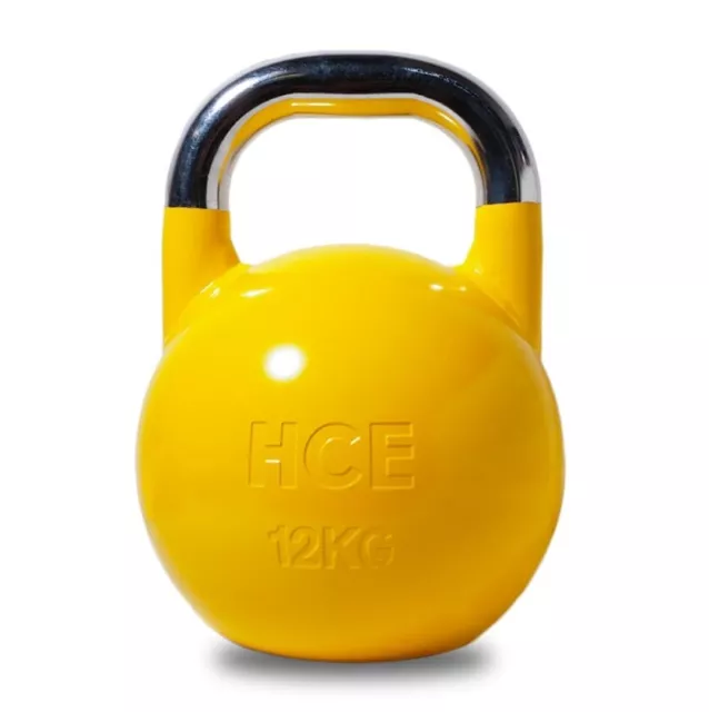 12KG Kettlebell Weight Solid Steel Gym Strength Fitness Competition Kettlebells