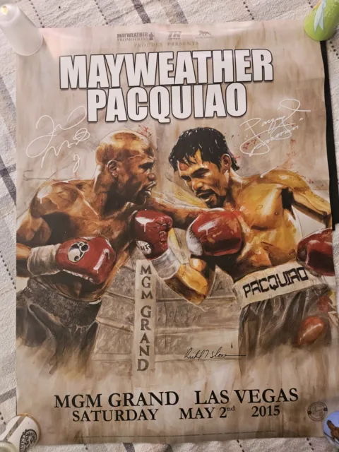 Original Mayweather vs Pacquiao Poster Fight In Las Vegas 2015