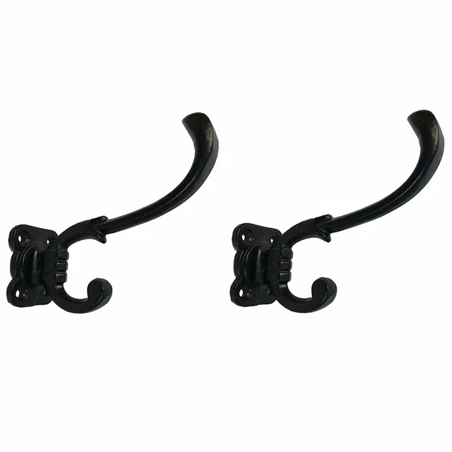 3.25" Classic Coat Hook - BB-325 - For coats, bags, etc - Black Finish...