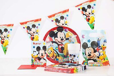 WENTS Set Festa di Compleanno di Topolino 53PCS Kit Party Festa in Tavola Minnie Mouse Club House Disney Minnie Mouse Accessori per Feste per Bambini per 6 Persone 