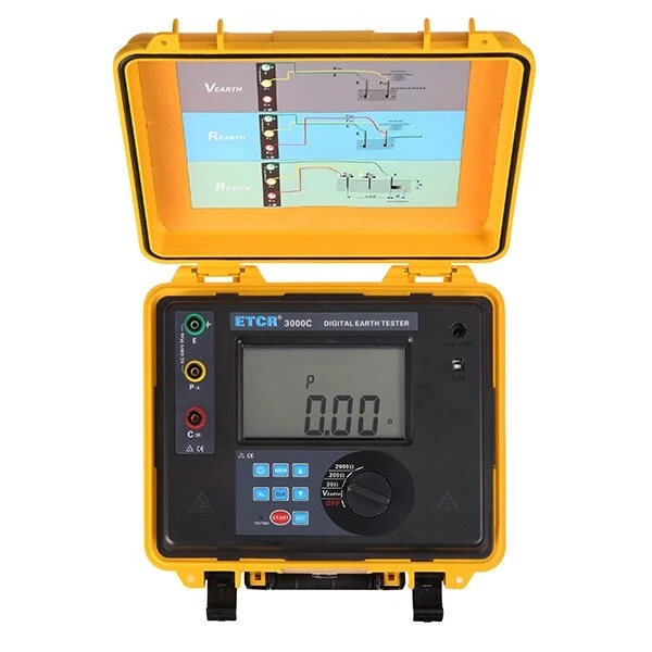 ETCR3000C Tester di resistenza terrestre digitale display LCD 4 digitale super grande  IK