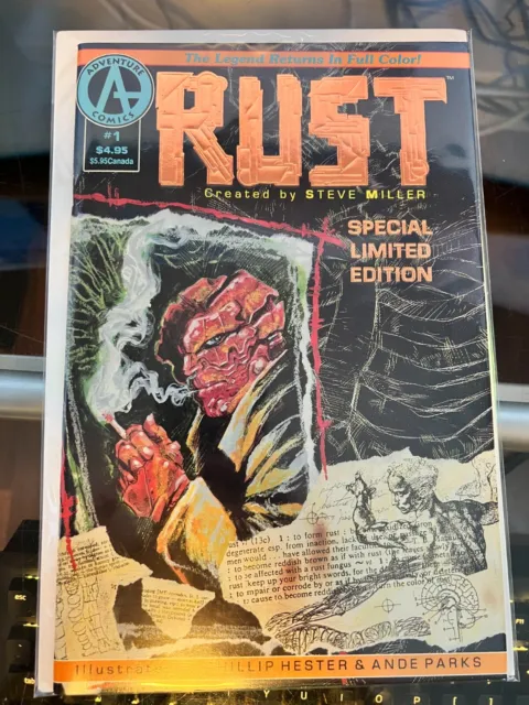 Rust #1 Limited Edition Foil Variant Adventure Comics RARE 1st App Spawn Ad 9.4