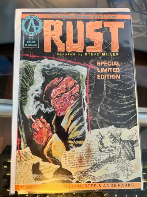 Rust #1 Limited Edition Foil Variant Adventure Comics RARE 1st App Spawn Ad 9.4