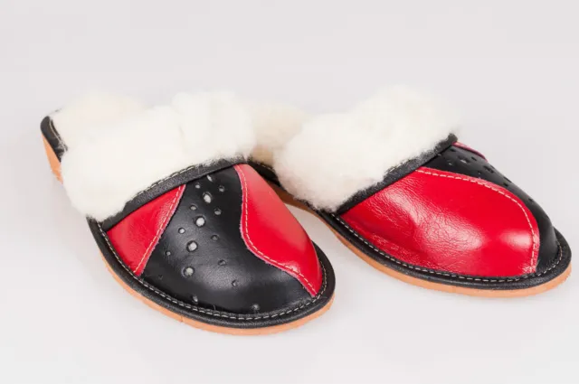 Lady Women Sheepskin 100% Leather Slippers Wool Shoes Size 3 4 5 6 7 8Flip-Flop