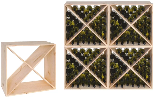 VEVOR Portabottiglie Modulare per Vino 18 Bottiglie, Portabottiglie
