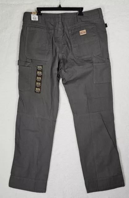 Gravel Gear Mens Ripstop Cargo Carpenter Pants 38x34, Moss, NEW