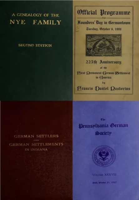 117 Old Books on German Genealogy Ancestry Families America Family Records DVD