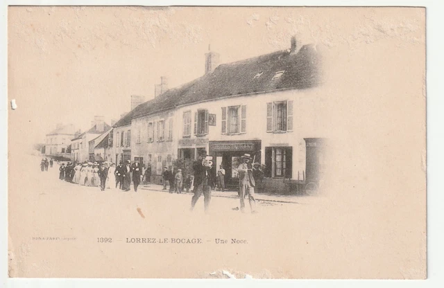 LORREZ LE BOCAGE - Seine & Marne - CPA 77 - carte 1900 une Noce - défauts usures