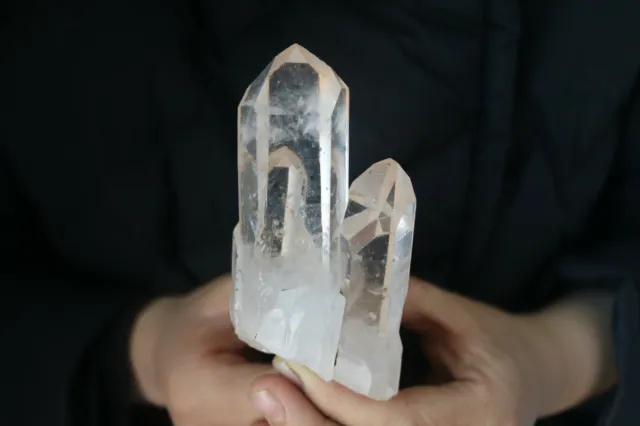 269g Natural Beautiful Clear Quartz Crystal Cluster Tibetan Specimen Healing
