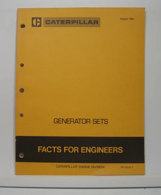 Caterpillar Generator Set Facts for Engineers  3304 3306 3406 3408 3412 D348-399