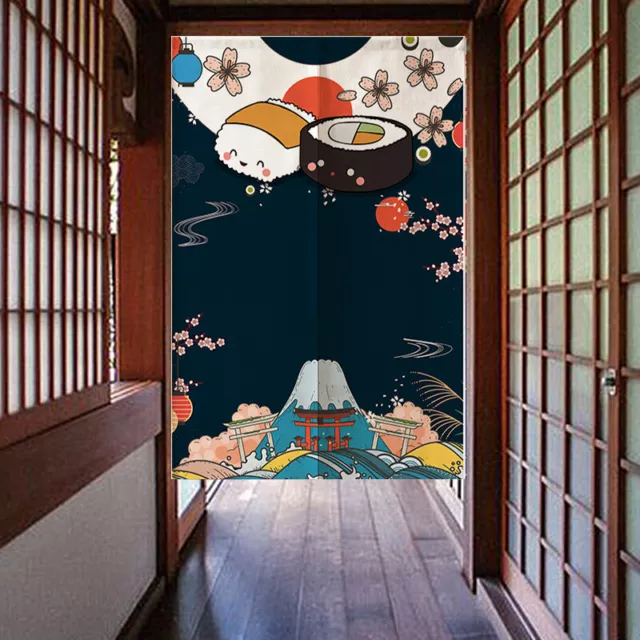 Japonais Porte Demi Rideaux Noren Pièce Diviseur Tapisserie Murale