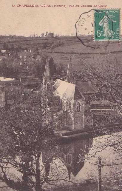 CPA 50 Approx. St Lo Condé/Vire Tessy LA CHAPELLE/VIRE View of the Way of the Cross 1911