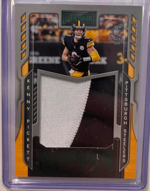 2022 Panini Playbook Kenny Pickett Mammoth Material Patch /49 Steelers