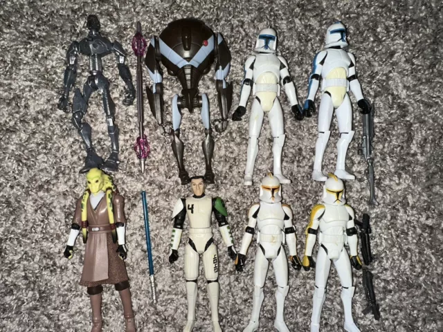 Star Wars Clone Wars 3.75in Loose Figures Kit Fisto Magnaguard 501st 212th Cutup
