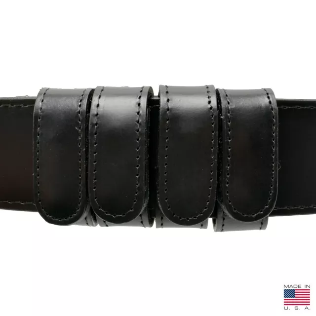 Perfect Fit Duty Belt Keepers 1" Plain 4 PK Genuine Leather Hidden Snap USA Made