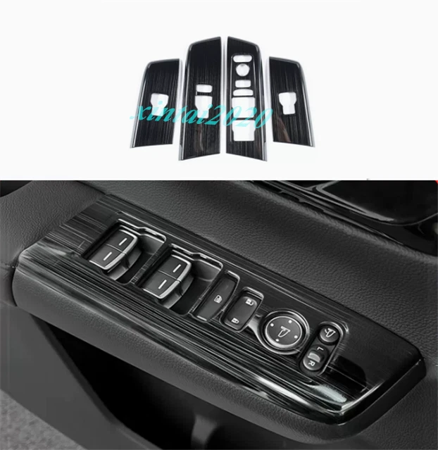 Autotech Black Titanium & Carbon Fiber Gear Shift Panel Cover Trim For Mazda CX-9 2016-2022 (5-Piece Set)