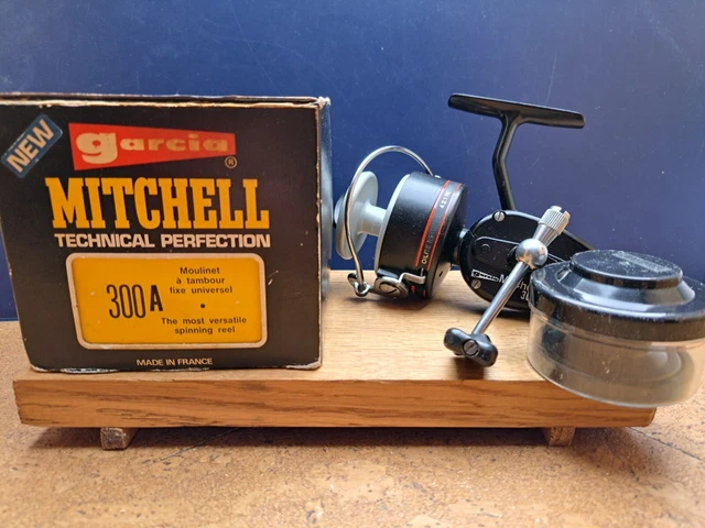 Moulinet De Pêche Vintage Mitchell Garcia 300 - Modèle 301 Gaucher - Fabriqué En France