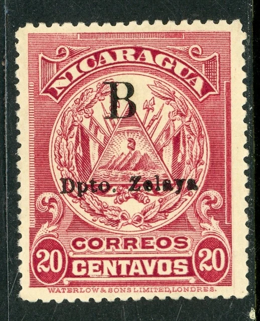 Nicaragua 1906 Waterlow 20¢ Carmine Lake Mint C842 ⭐☀⭐☀⭐