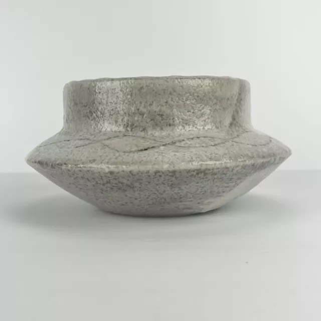 Mid Century Ikebana Vase Pottery Planter Japan Modernist Thick Glaze 8in Vtg 3