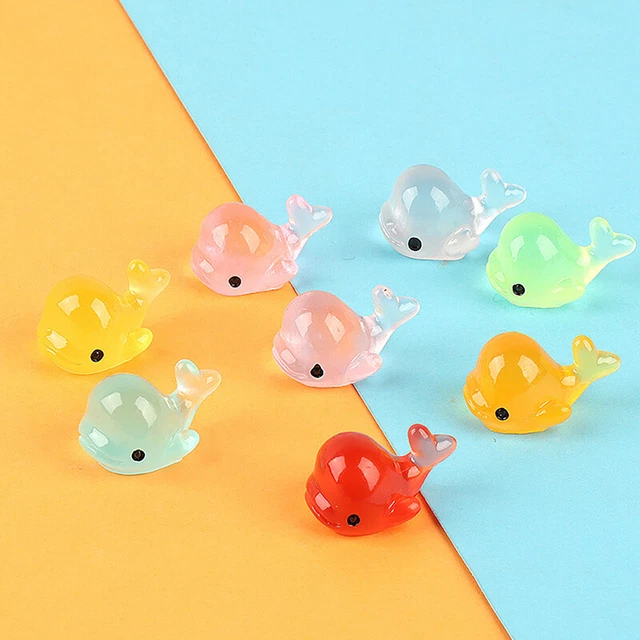 5pcs Luminous Dolphin Spirits Fairy Garden Micro Landscape Ornament Outdoor